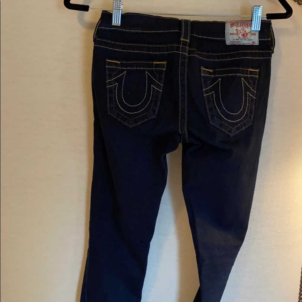 True Religion dark wash skinny jeans